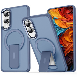 Husă pentru Samsung Galaxy S25 Edge, Kickstand Matt Case, pentru MagSafe, albastru