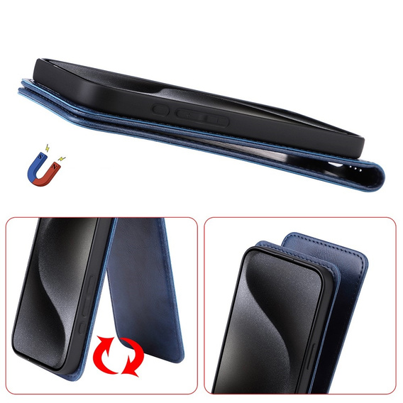 Cu clapetă pentru Xiaomi Poco M7 Pro 5G, Flip, negru