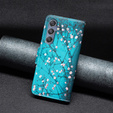 Cu clapetă pentru Samsung Galaxy M34, Wallet, Sakura, albastru