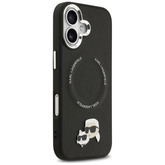 Karl Lagerfeld Karl & Choupette Heads Pins & Logo MagSafe Case pentru iPhone 17