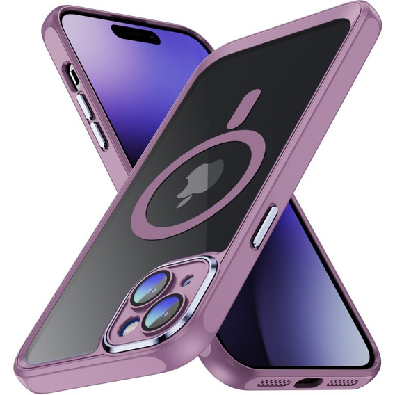 Husă pentru iPhone 15 Plus, ERBORD Impact Guard, MagSafe, violet