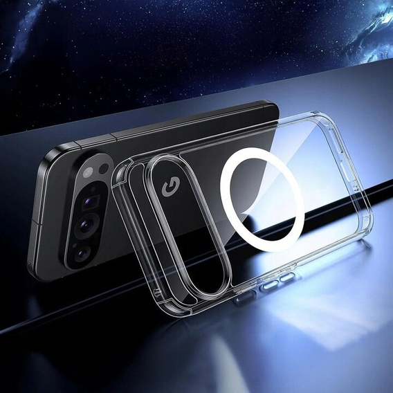 Husă pentru Google Pixel 9 / Google Pixel 9 Pro, Fusion Hybrid Case, pentru MagSafe, transparentă