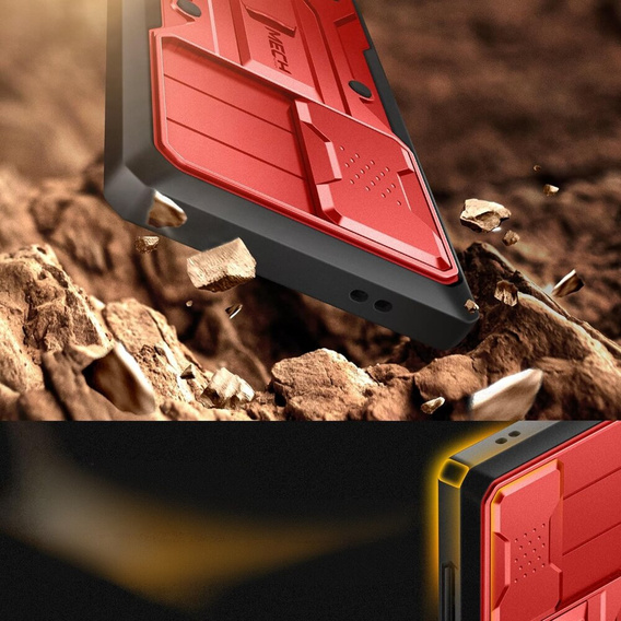 Husa pentru Samsung Galaxy S24 Ultra, Tongate MECH Series Clip, roșu