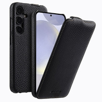 MELKCO carcasă flip pentru Samsung Galaxy S24, piele, flip, negru