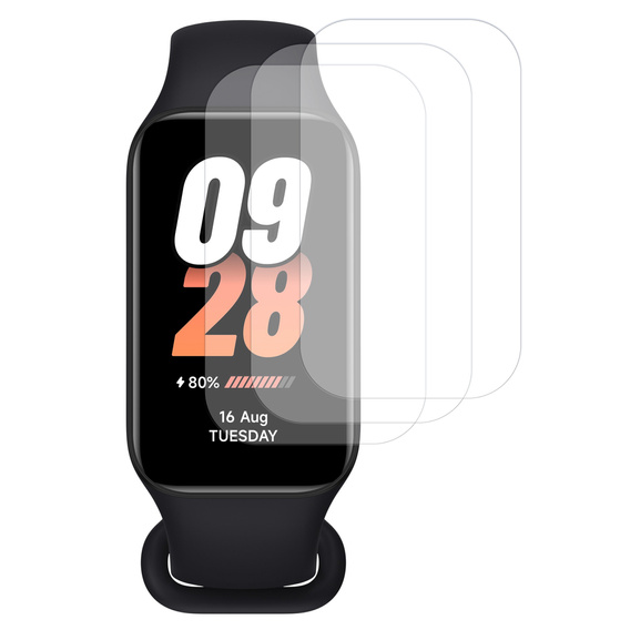 3x ERBORD Hydrogel Foil pentru Xiaomi Smart Mi Band 8 Active