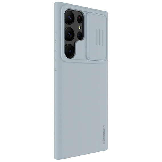 Husă NILLKIN pentru Samsung Galaxy S23 Ultra, husă CamShield din silicon pentru MagSafe, albastru
