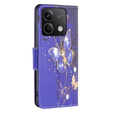 Cu clapetă pentru Xiaomi Redmi Note 13 5G, Wallet, Butterflies violet