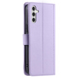 Husă cu clapetă pentru Samsung Galaxy S25, Rhombus Crossbody Leather, violet