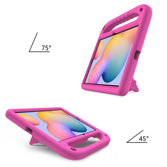 Husă pentru copii pentru Samsung Galaxy Tab S6 Lite 2022 / 2020, husă pentru copii cu mâner, roz