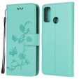 Cu clapetă pentru Motorola Moto G30 / G10, Butterfly, albastru