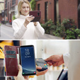 Carcasă flip CASEME pentru Samsung Galaxy S8, Waxy Textured, roșu