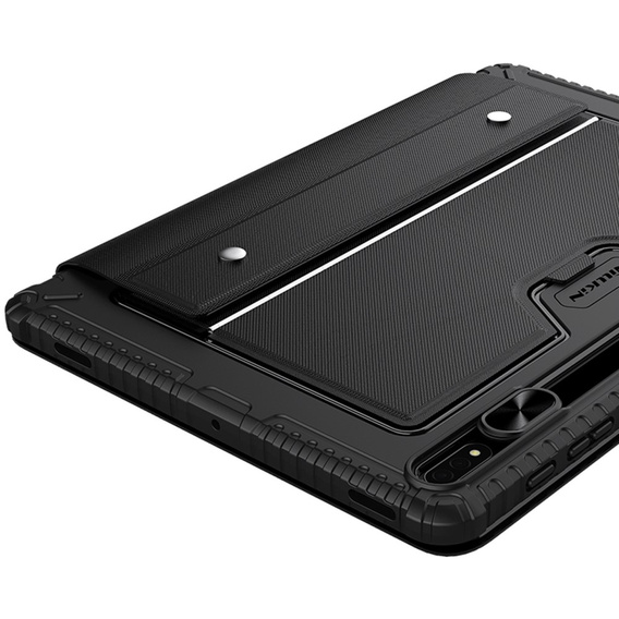 Carcasă + tastatură Galaxy Tab S8+ / Tab S7 +/ Tab S7 FE, NILLKIN Bumper Pen Slot, negru