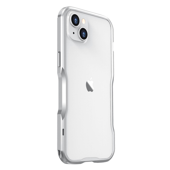 Husa LUPHIE pentru iPhone 14, Armor Bumper, de argint