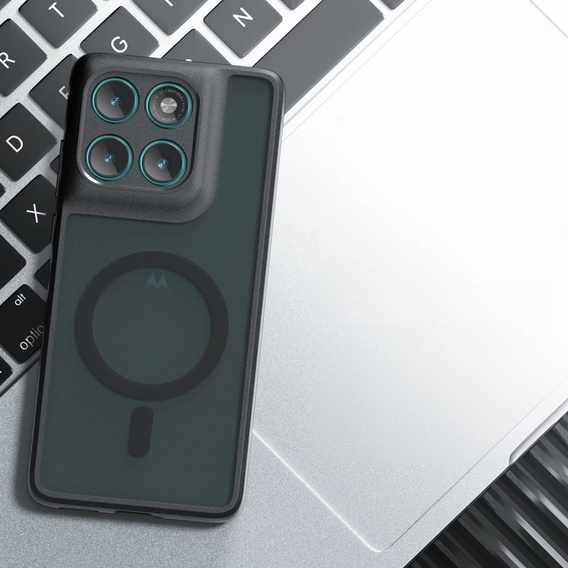 Husă pentru Motorola Edge 60 / 60 Fusion, pentru MagSafe, ERBORD Matt Case, negru