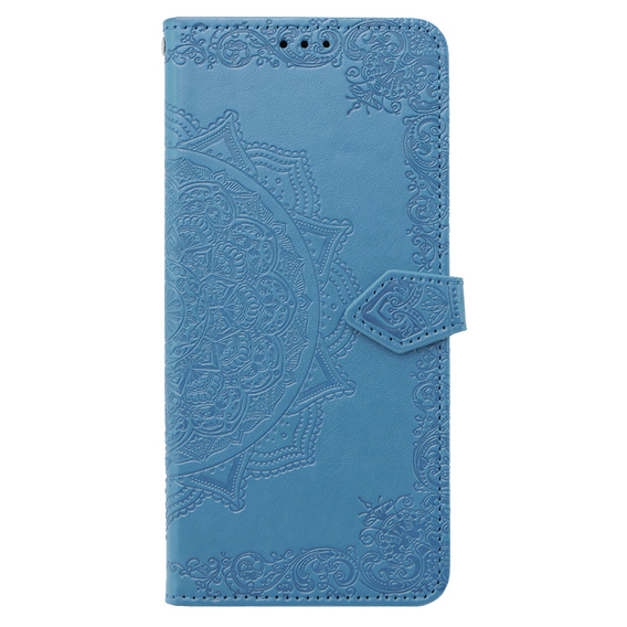 Cu clapetă pentru Oppo A58 4G, Mandala, albastru