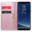 Carcasă flip CASEME pentru Samsung Galaxy S8, Waxy Textured, roz