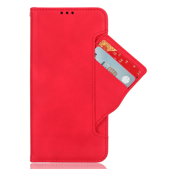 Cu clapetă pentru Realme 12 Pro 5G / 12 Pro+ 5G, Card Slot, roșu