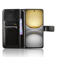 Cu clapetă pentru Realme 14X / Realme C75, Crazy Horse Wallet, negru