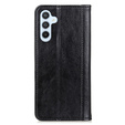 Huse pentru Samsung Galaxy A35 5G, Wallet Litchi Leather, negru