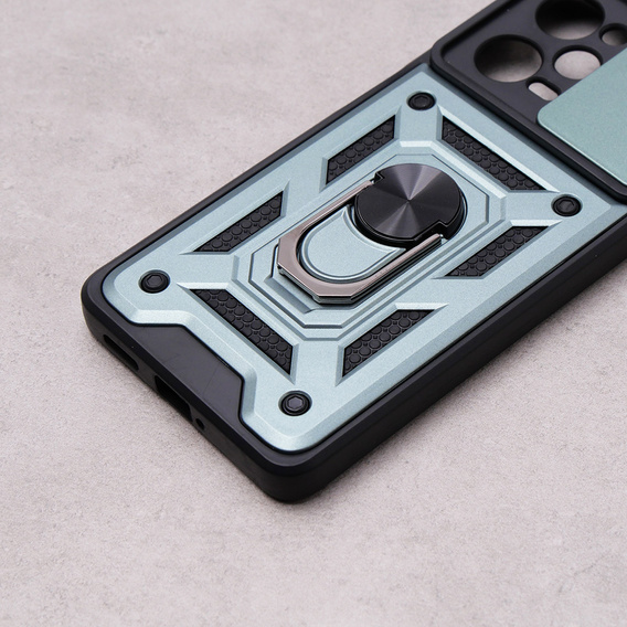 Husă blindată pentru Xiaomi Poco X5 Pro 5G, CamShield Slide, verde