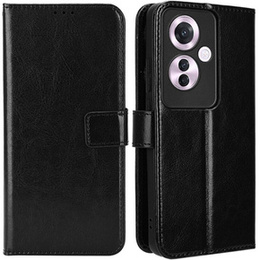 Cu clapetă pentru Oppo Reno 11F 5G, Crazy Horse Wallet, negru