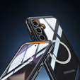 Husă pentru Samsung Galaxy S25, Shockproof, cu sticlă, pentru MagSafe, negru
