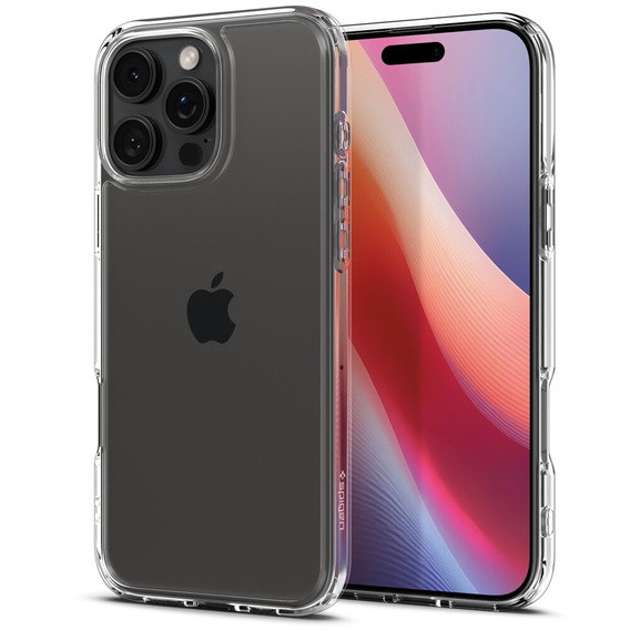Carcasa Spigen pentru iPhone 16 Pro, Ultra Hybrid, transparentă + sticlă temperată 9H