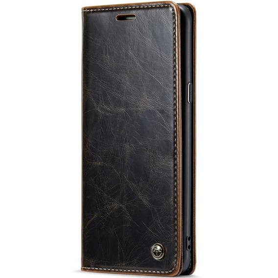 Carcasă flip CASEME pentru Samsung Galaxy S8+ Plus, Waxy Textured, cafea