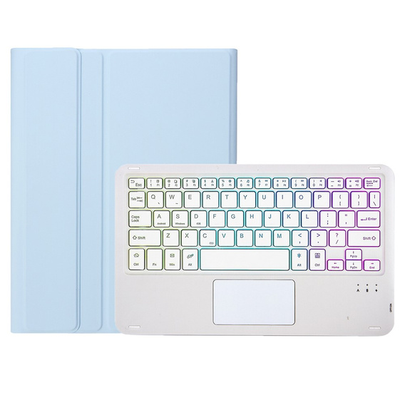 Carcasă + tastatură Samsung Galaxy Tab S9 FE X510 / X516, with touchpad, caz albastru