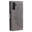 Cu clapetă pentru Samsung Galaxy S23 FE, Mandala, gri