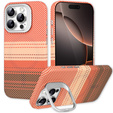 Carcasă pentru iPhone 16 Pro Max, cadru Kickstand, pentru MagSafe, Sunset Orange