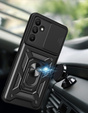 Husă blindată pentru Samsung Galaxy M15 5G, CamShield Slide, negru