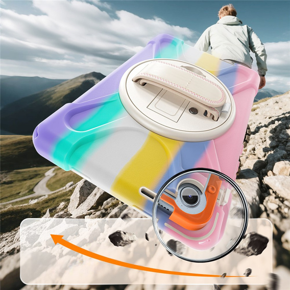 Husă blindată cu suport și curea de umăr pentru Lenovo Tab One