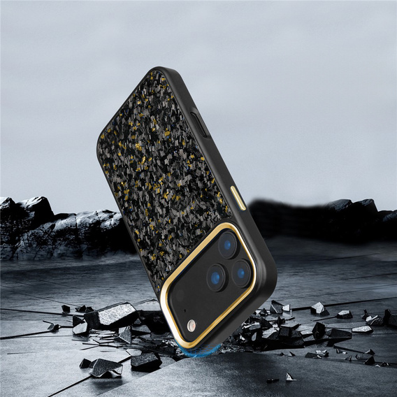 Carcasă din fibră aramidică magnetică cu ramă metalică pentru cameră pentru iPhone 17 Pro Max