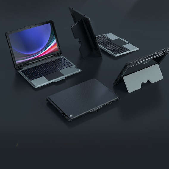 Carcasă + tastatură Galaxy Tab S9, NILLKIN Bumper Pen Slot, negru