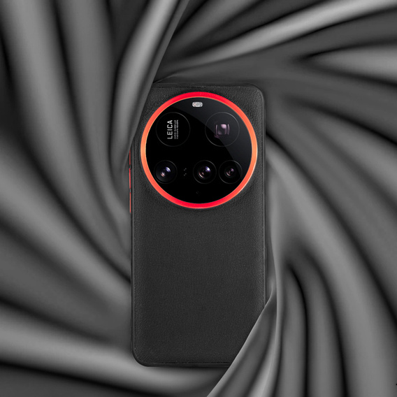 Husă din piele pentru Xiaomi 15 Ultra, leather hybrid, negru