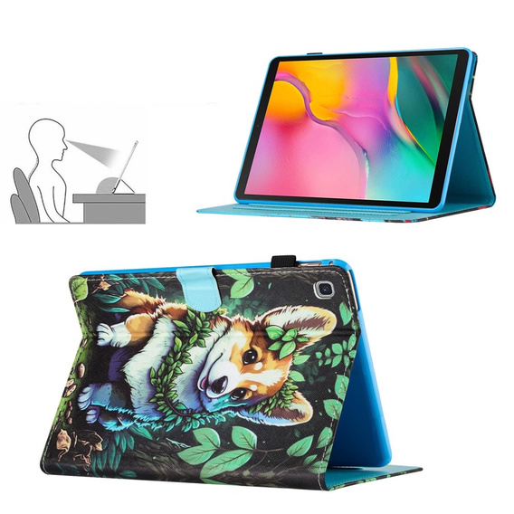 Husă pentru Samsung Galaxy Tab S6 Lite 2022 / 2020, cu clapetă, corgi dog