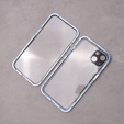 Husa pentru iPhone 13, Magnetic Dual Glass, albastru