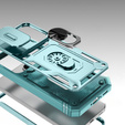 Husă pentru Samsung Galaxy A36 5G, KickStand Camera Lens, verde