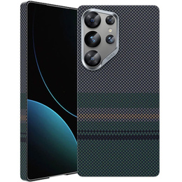 Carcasa BENKS Kevlar pentru Samsung Galaxy S25 Ultra, pentru MagSafe, Carbon Fiber, negru