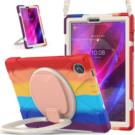 Husă pentru copii pentru Lenovo Tab M10 Plus TB-X606F, blindată cu curea, multicolor