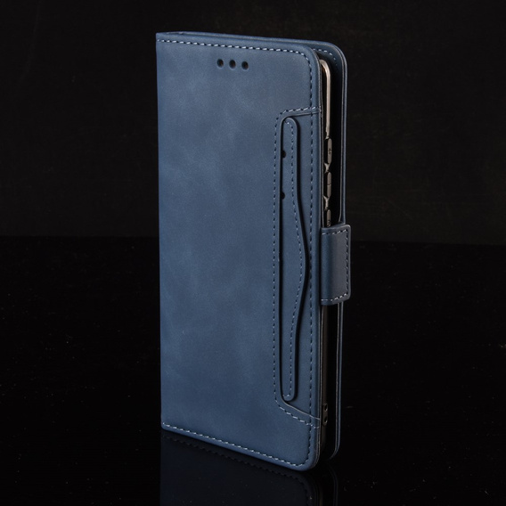 Cu clapetă pentru Infinix Hot 50 4G, Card Slot, albastru închis
