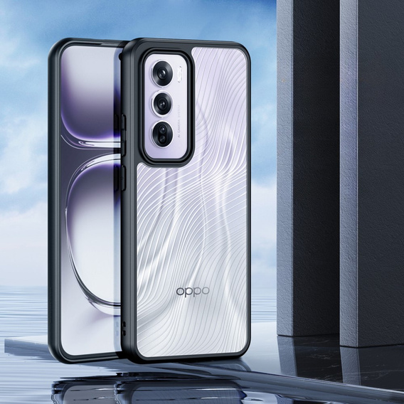 Husa DuxDucis pentru Oppo Reno 12 Pro, Aimo case, transparent / negru