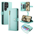 Cu clapetă pentru Samsung Galaxy S25 Ultra, Wallet Zipper Pocket, verde