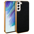 Huse pentru Samsung Galaxy S21 FE 5G, Cowhide Leather, negru