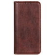 Huse pentru Xiaomi Redmi Note 13 Pro 4G, Wallet Litchi Leather, maro