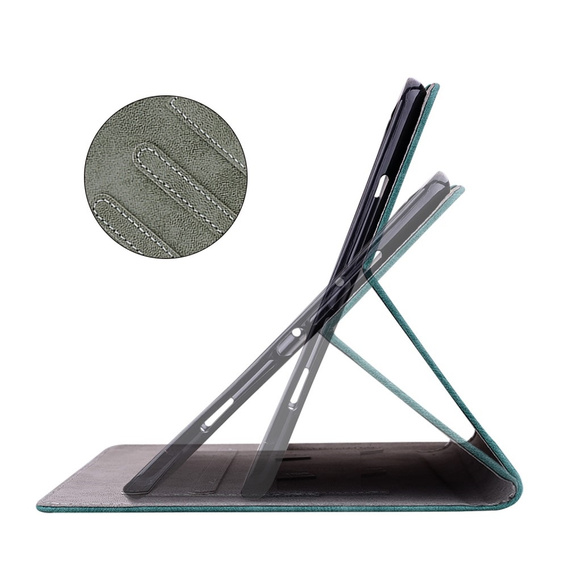 Huse pentru Lenovo Tab M9, Wallet Pen Slot, verde