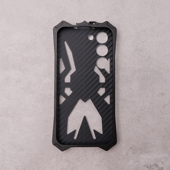 Husă blindată pentru Samsung Galaxy S23, Aluminum Alloy, negru