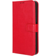 Cu clapetă pentru Honor 90 Lite 5G, Crazy Horse Wallet, roșu