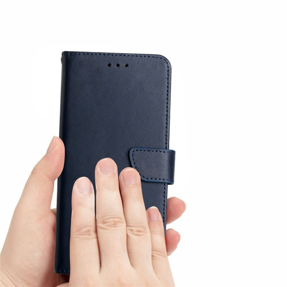 Cu clapetă pentru Samsung Galaxy A35 5G, Split Leather Wallet, albastru